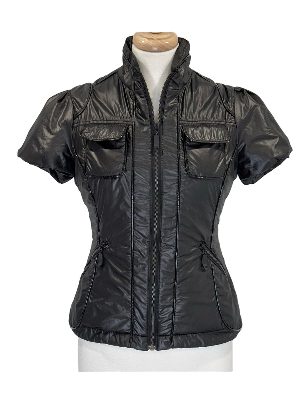 FRS black short sleeved puffer jacket